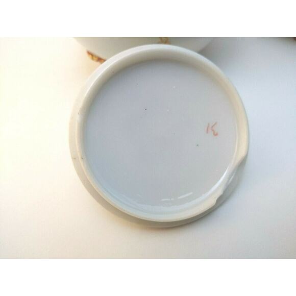 Hand Painted Japanese Geisha Girl Sugar Bowl & Creamer - Picture 2 of 12